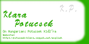 klara potucsek business card